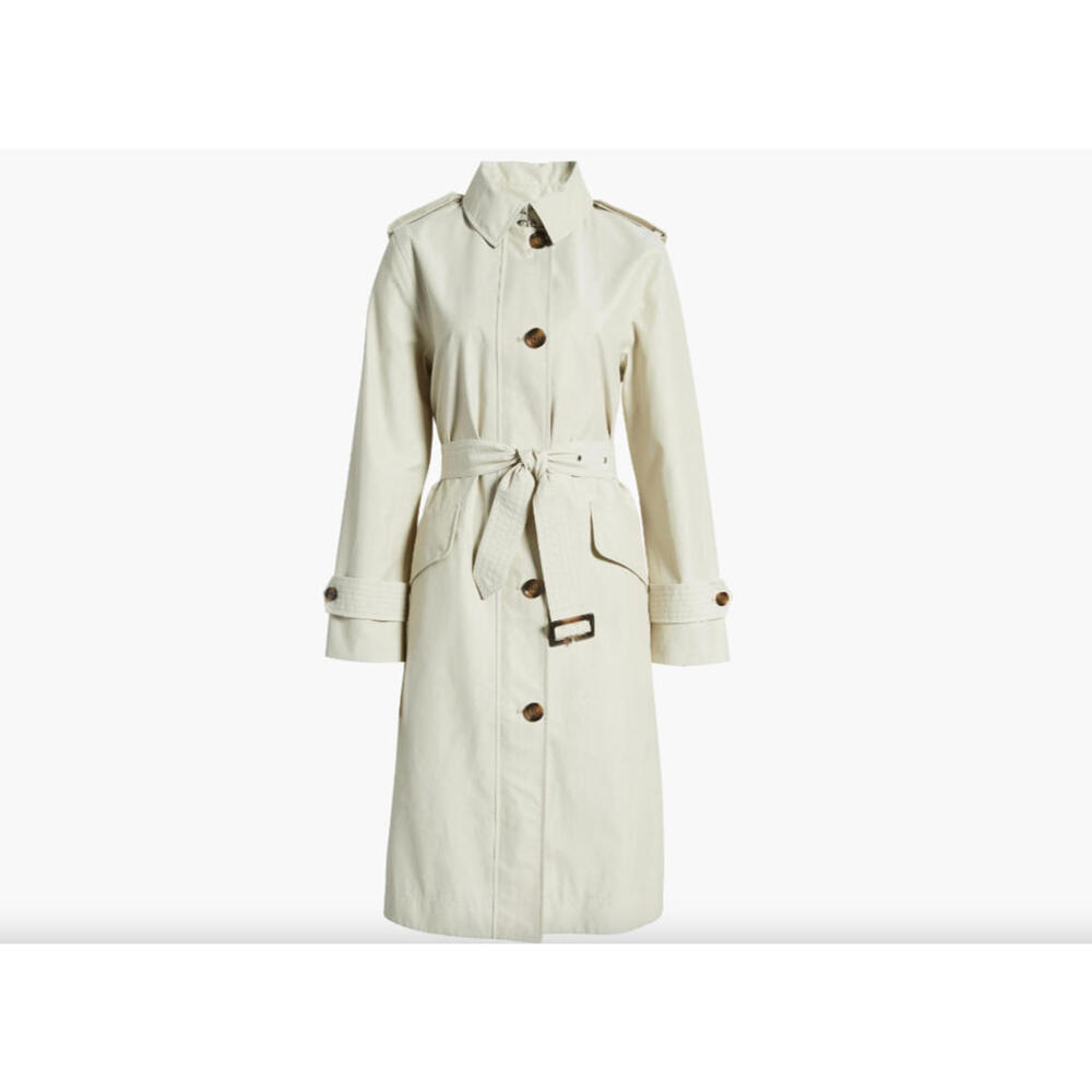 Barbour Cream Trench Coat with Belt